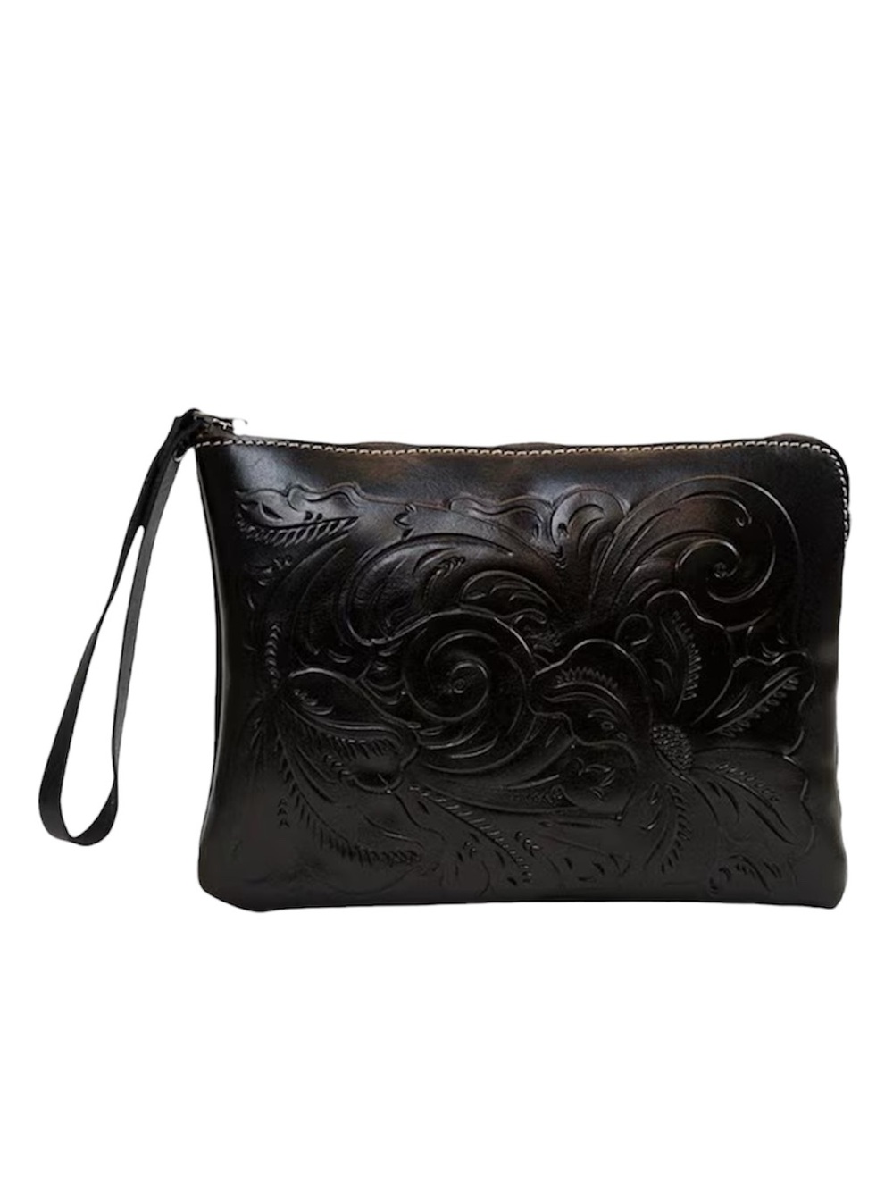Patricia Nash Cassini Tooled Leather Wristlet Clutch